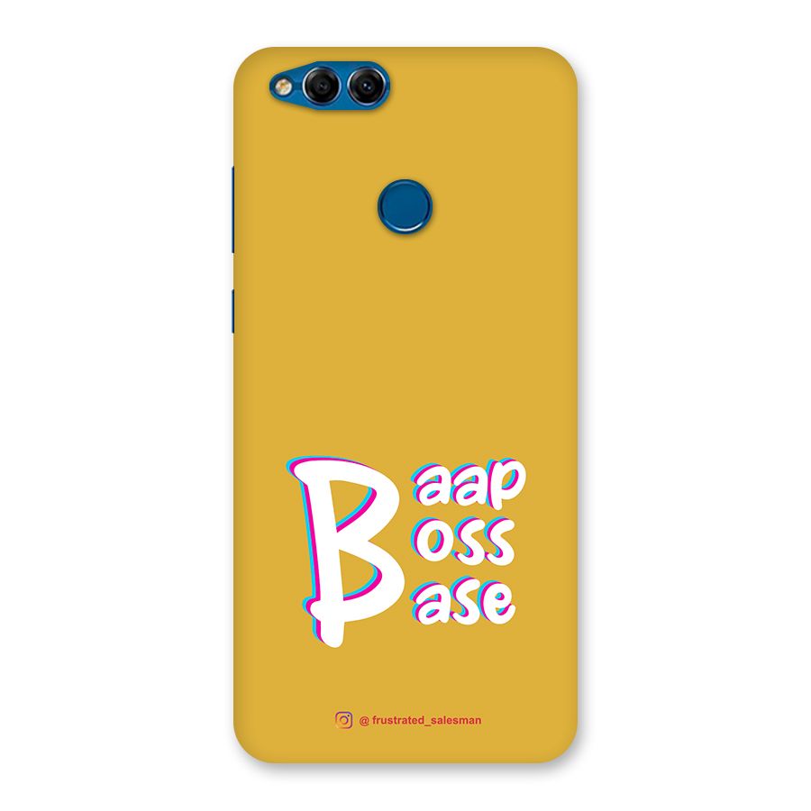 Baap Boss Base Mustard Yellow Back Case for Honor 7X