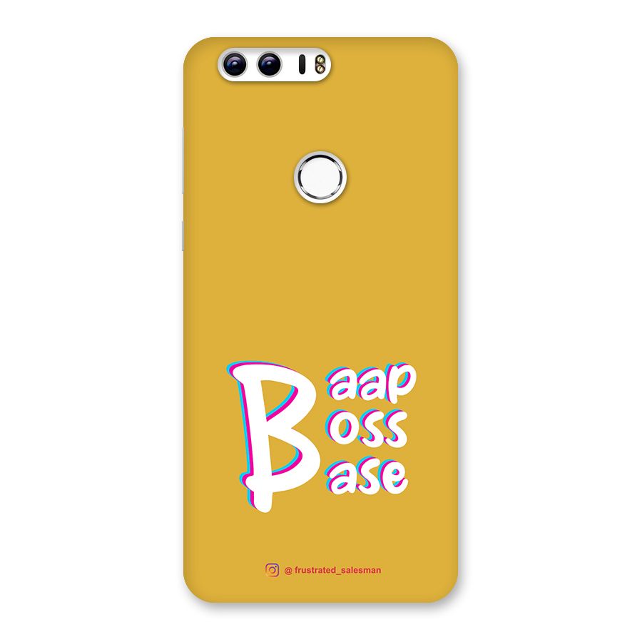 Baap Boss Base Mustard Yellow Back Case for Honor 8