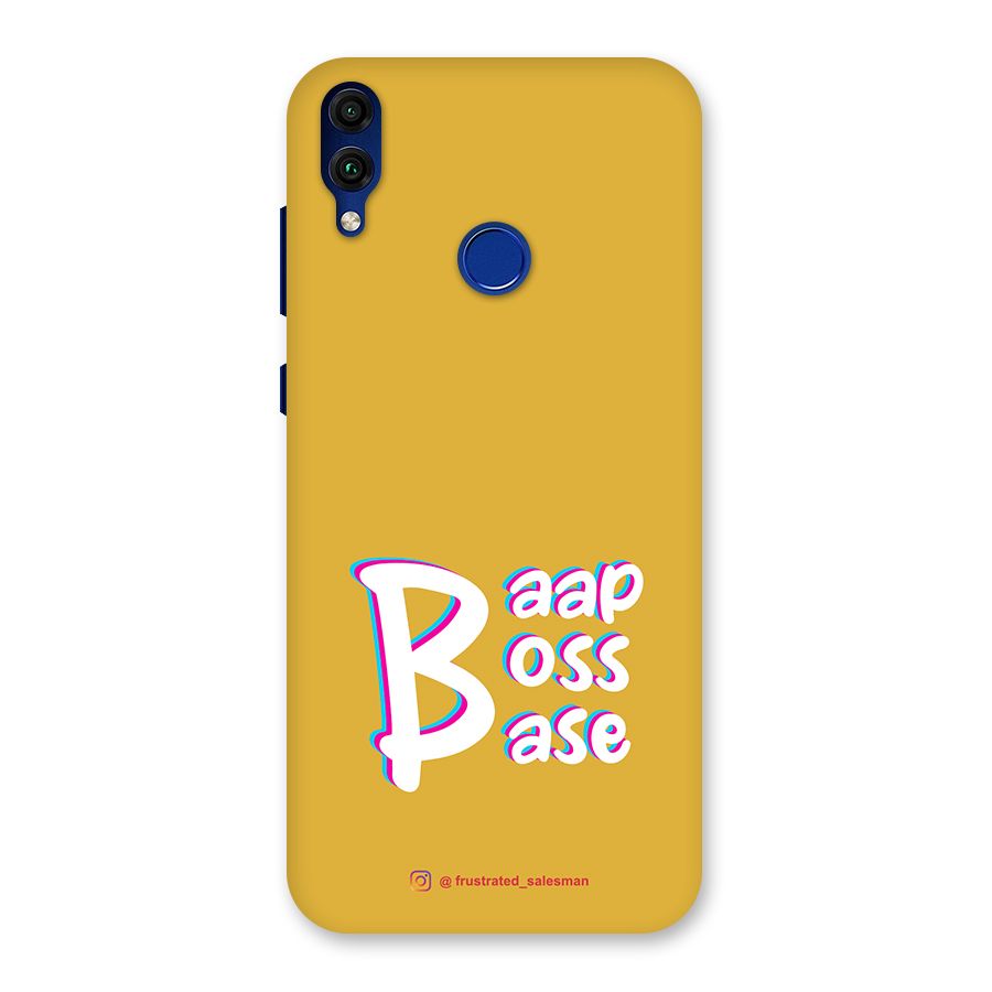 Baap Boss Base Mustard Yellow Back Case for Honor 8C
