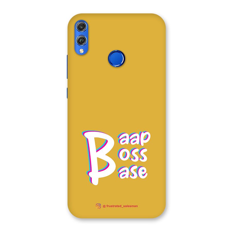 Baap Boss Base Mustard Yellow Back Case for Honor 8X