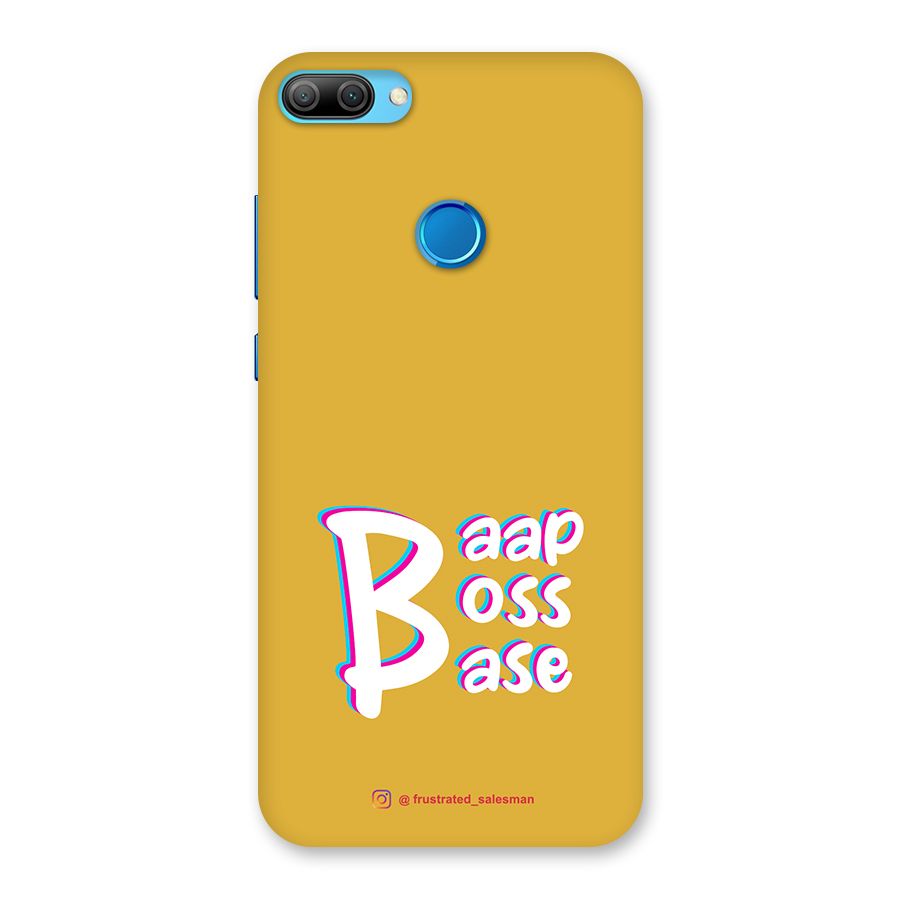 Baap Boss Base Mustard Yellow Back Case for Honor 9N
