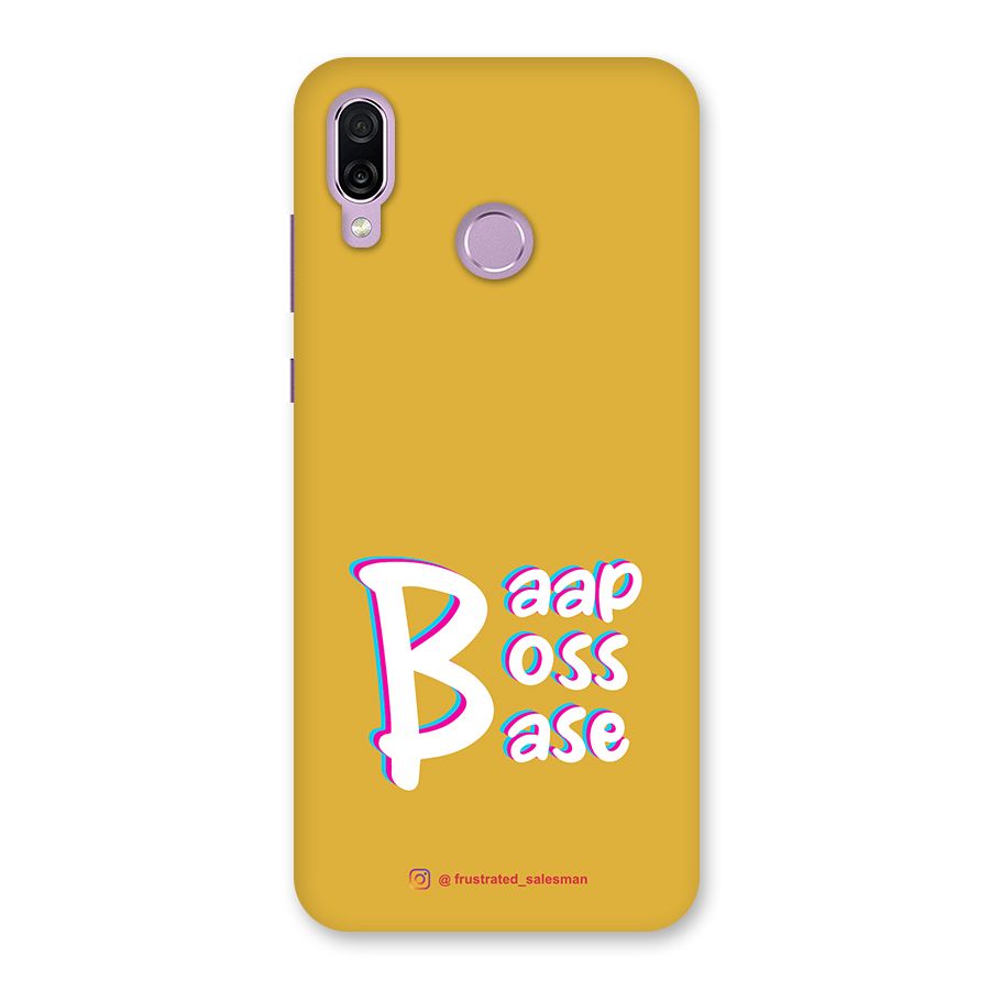 Baap Boss Base Mustard Yellow Back Case for Honor Play