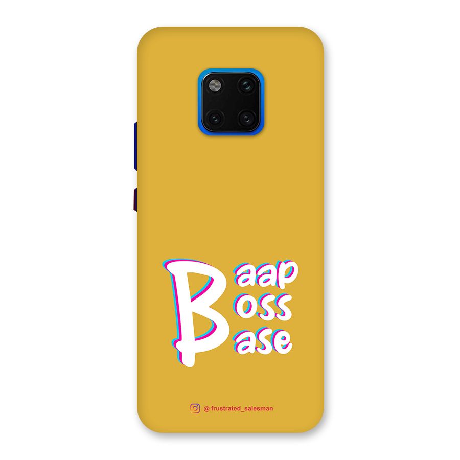 Baap Boss Base Mustard Yellow Back Case for Huawei Mate 20 Pro