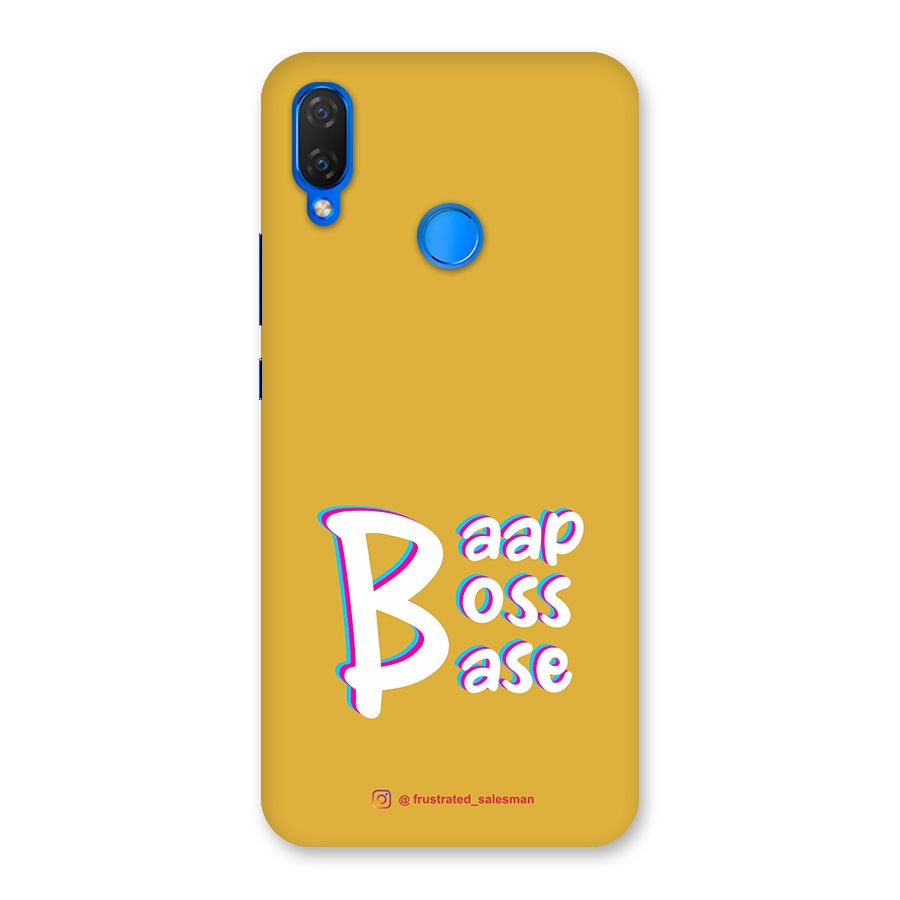 Baap Boss Base Mustard Yellow Back Case for Huawei P Smart+