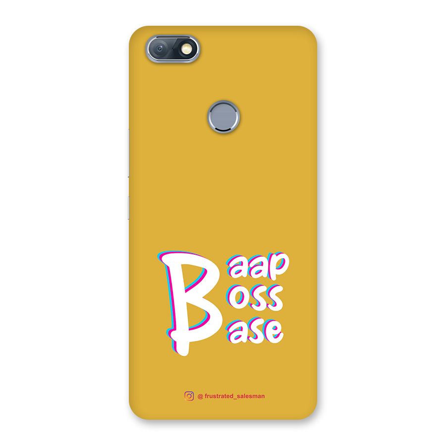 Baap Boss Base Mustard Yellow Back Case for Infinix Note 5