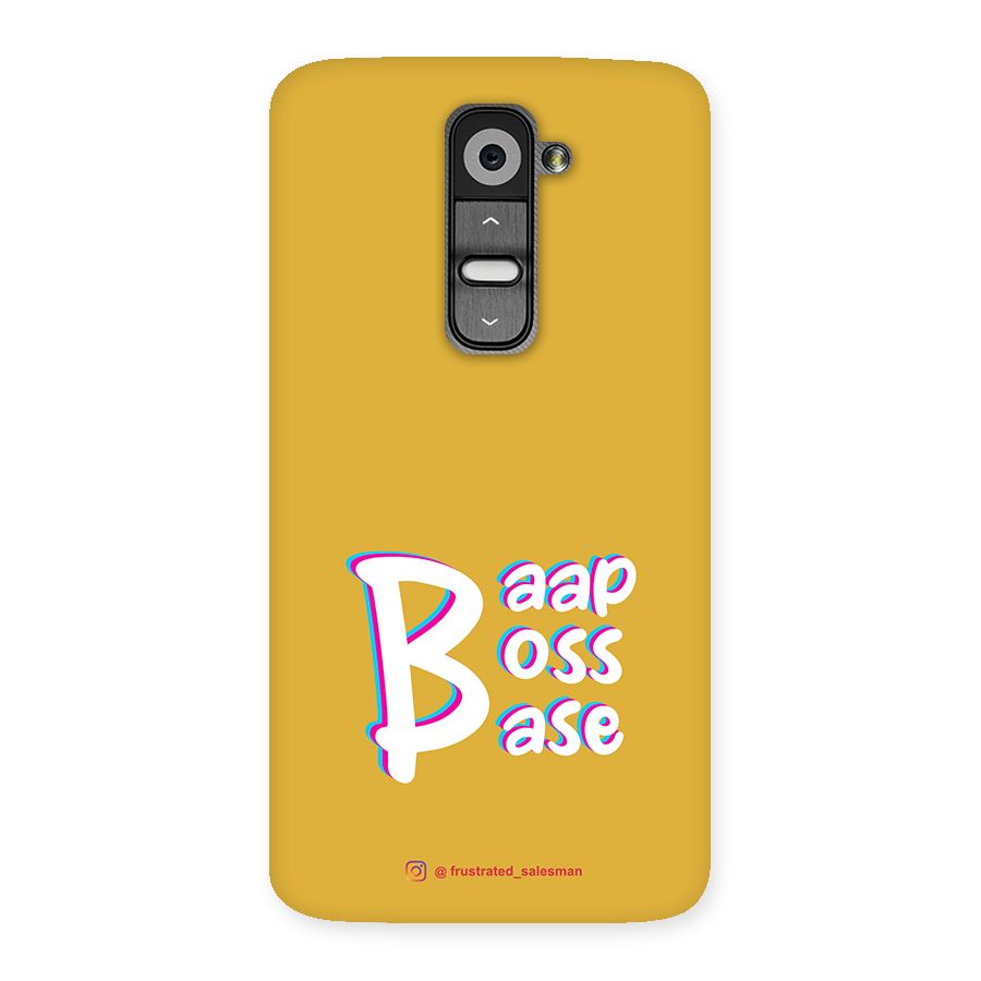 Baap Boss Base Mustard Yellow Back Case for LG G2