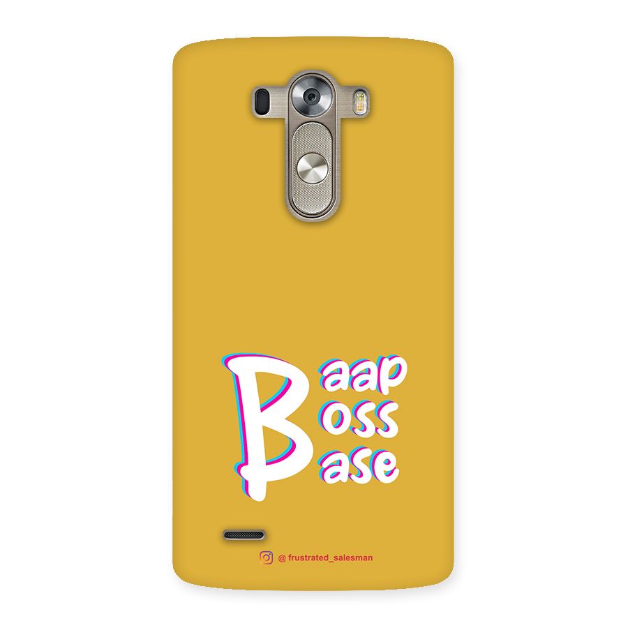 Baap Boss Base Mustard Yellow Back Case for LG G3