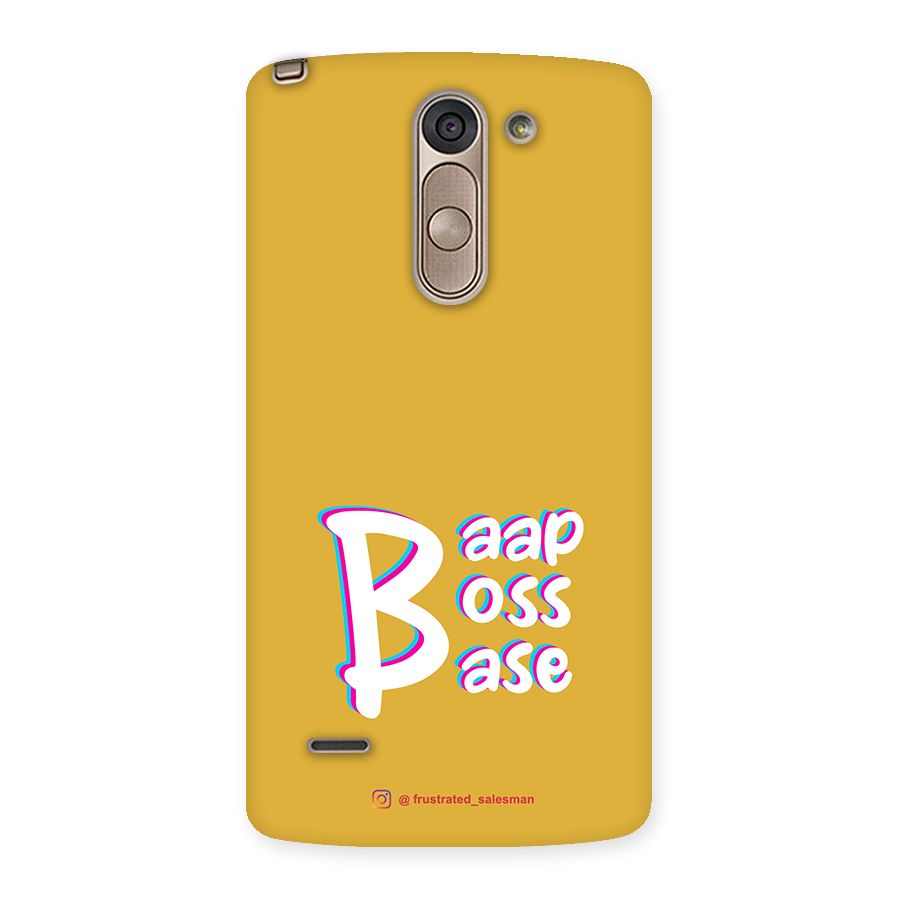 Baap Boss Base Mustard Yellow Back Case for LG G3 Stylus