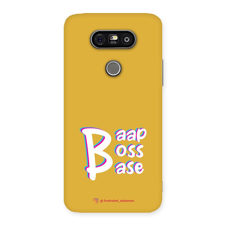 Baap Boss Base Mustard Yellow Back Case for LG G5