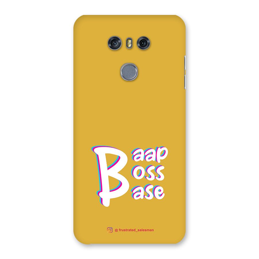 Baap Boss Base Mustard Yellow Back Case for LG G6