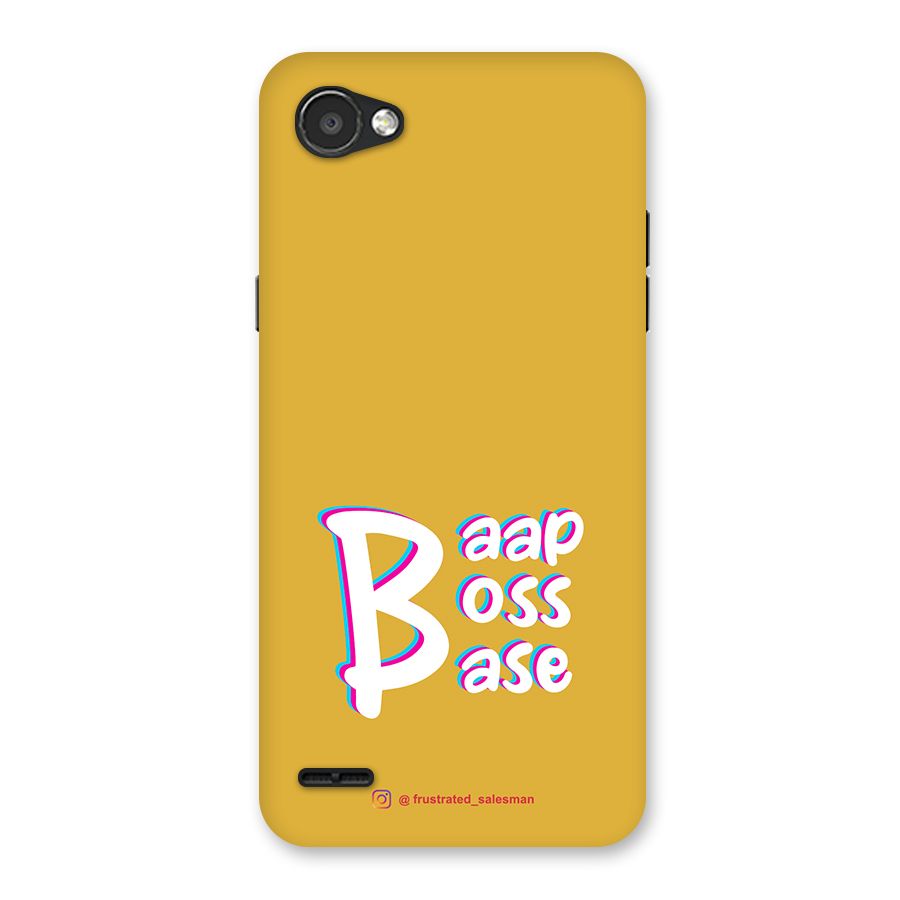 Baap Boss Base Mustard Yellow Back Case for LG Q6