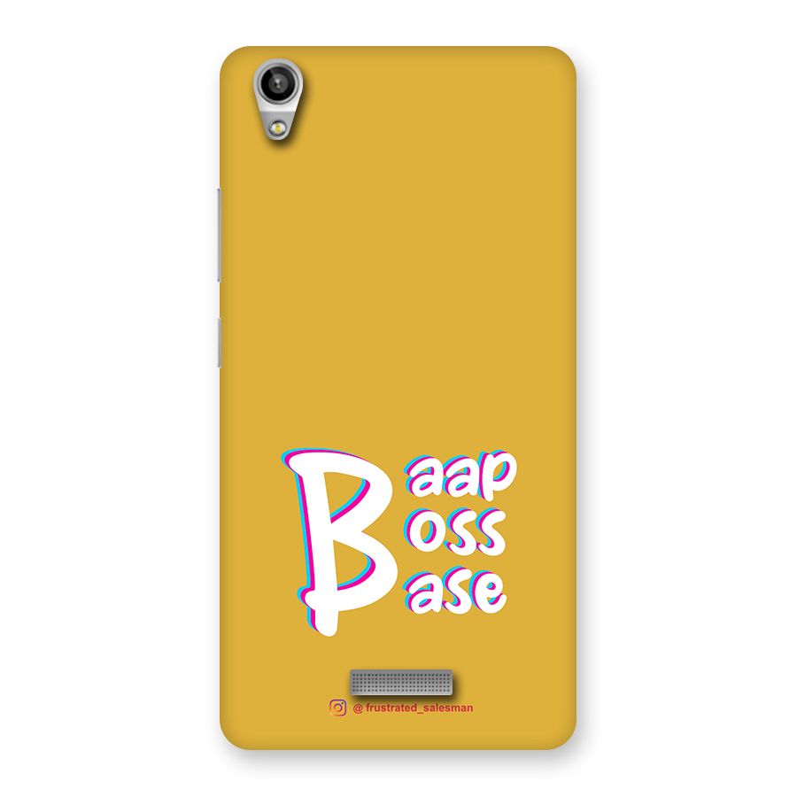 Baap Boss Base Mustard Yellow Back Case for Lava-Pixel-V1