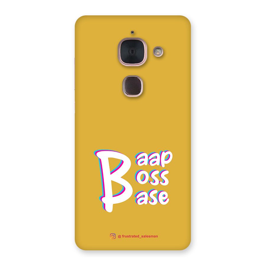 Baap Boss Base Mustard Yellow Back Case for Le Max 2