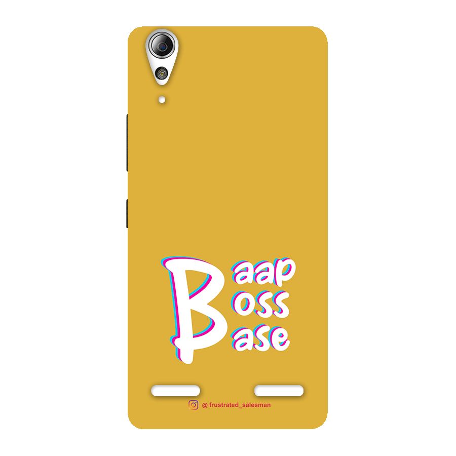 Baap Boss Base Mustard Yellow Back Case for Lenovo A6000