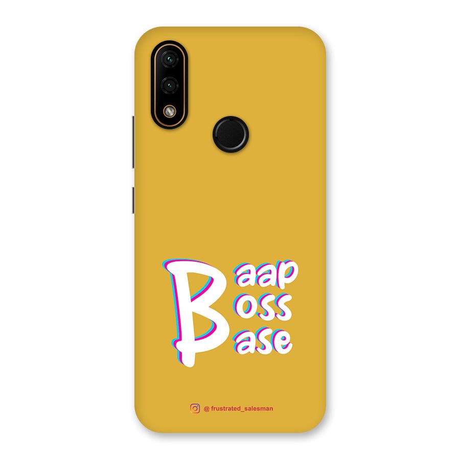 Baap Boss Base Mustard Yellow Back Case for Lenovo A6 Note