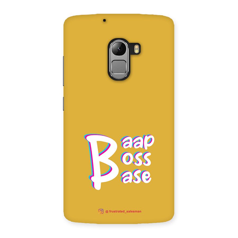 Baap Boss Base Mustard Yellow Back Case for Lenovo K4 Note