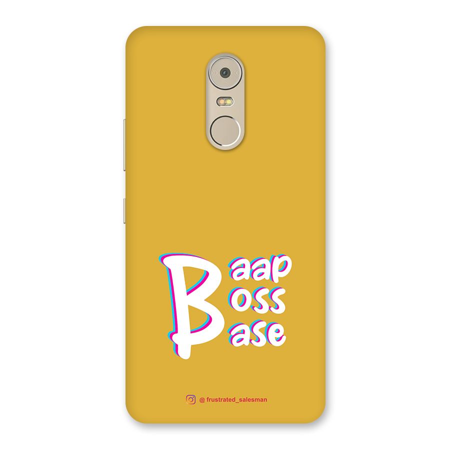 Baap Boss Base Mustard Yellow Back Case for Lenovo K6 Note