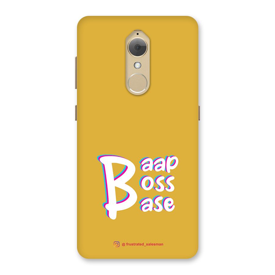 Baap Boss Base Mustard Yellow Back Case for Lenovo K8