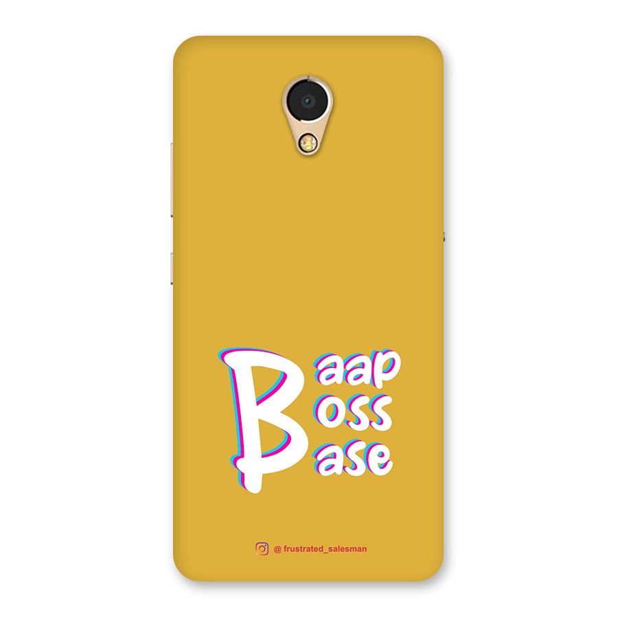 Baap Boss Base Mustard Yellow Back Case for Lenovo P2