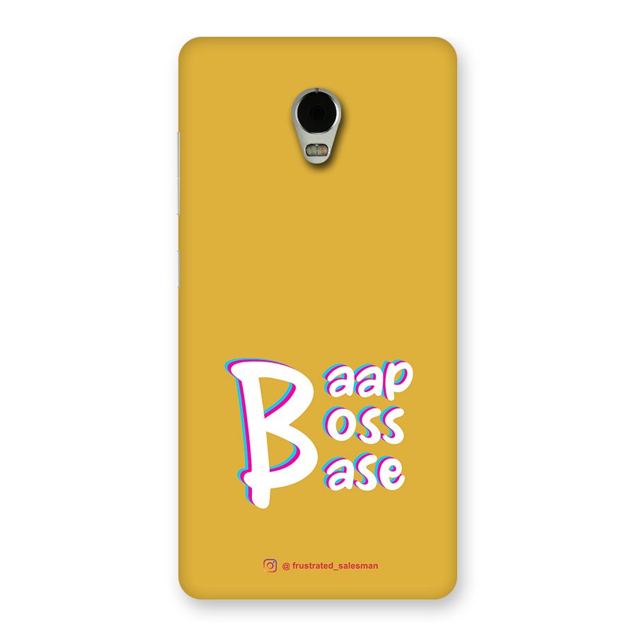 Baap Boss Base Mustard Yellow Back Case for Lenovo Vibe P1