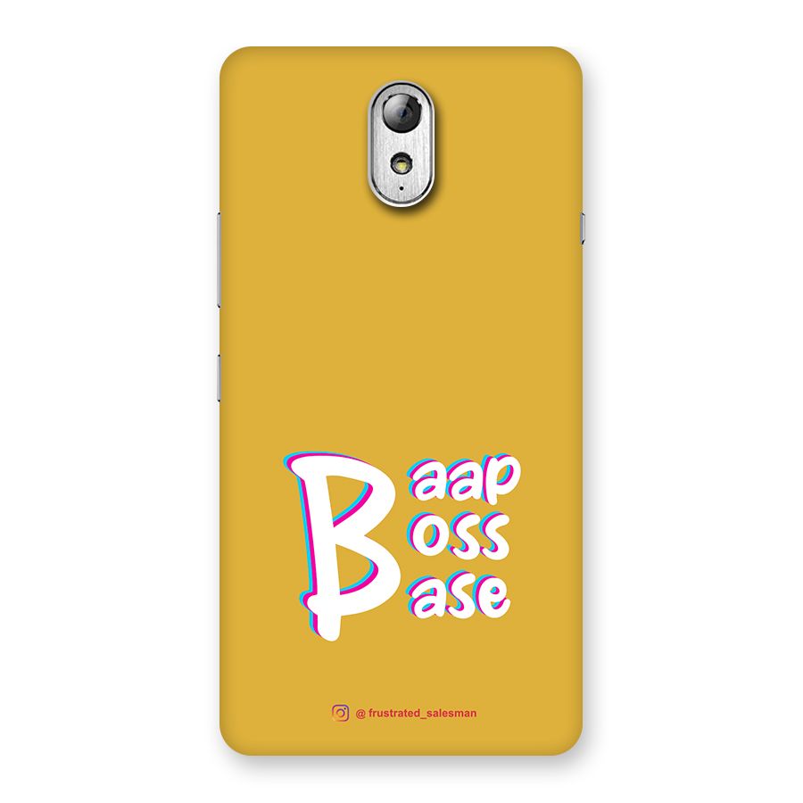 Baap Boss Base Mustard Yellow Back Case for Lenovo Vibe P1M