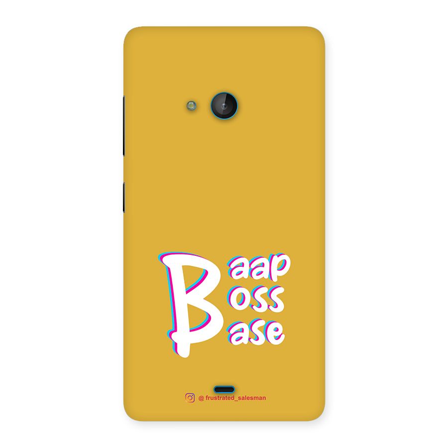 Baap Boss Base Mustard Yellow Back Case for Lumia 540