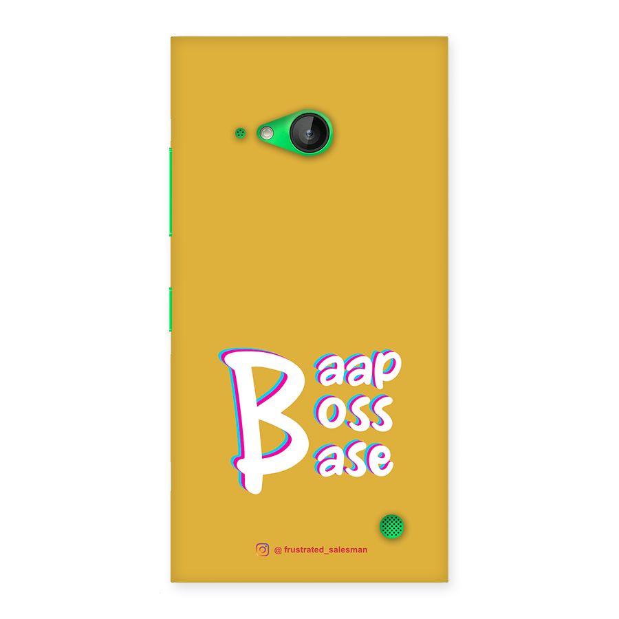 Baap Boss Base Mustard Yellow Back Case for Lumia 730
