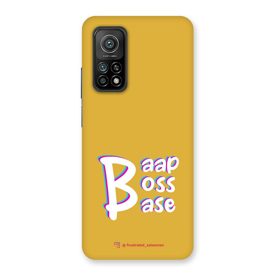 Baap Boss Base Mustard Yellow Back Case for Mi 10T 5G