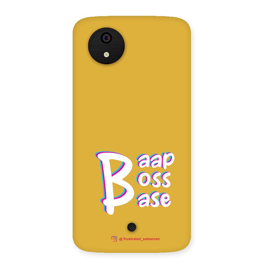 Baap Boss Base Mustard Yellow Back Case for Micromax Canvas A1