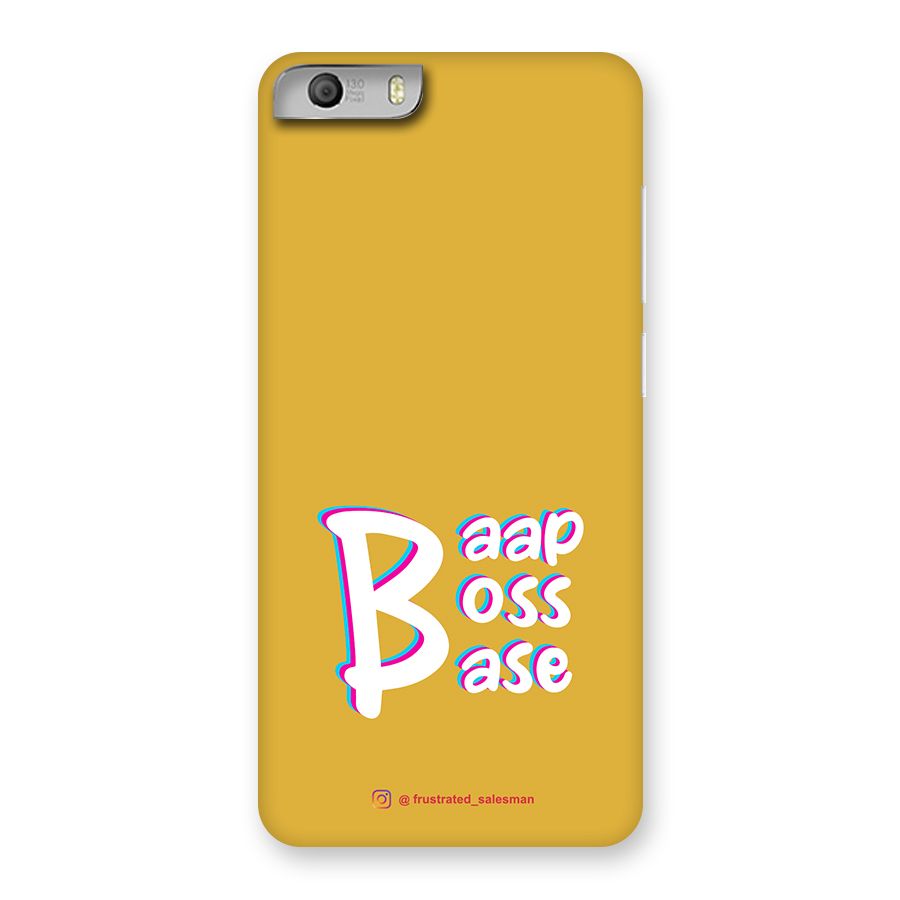 Baap Boss Base Mustard Yellow Back Case for Micromax Canvas Knight 2