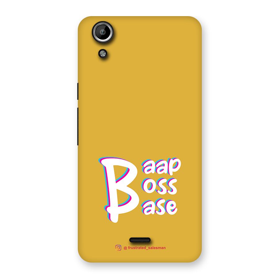 Baap Boss Base Mustard Yellow Back Case for Micromax Canvas Selfie Lens Q345