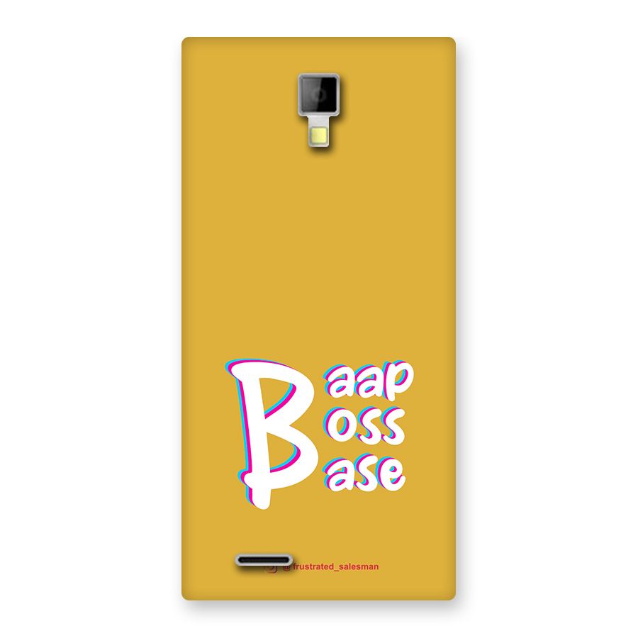 Baap Boss Base Mustard Yellow Back Case for Micromax Canvas Xpress A99