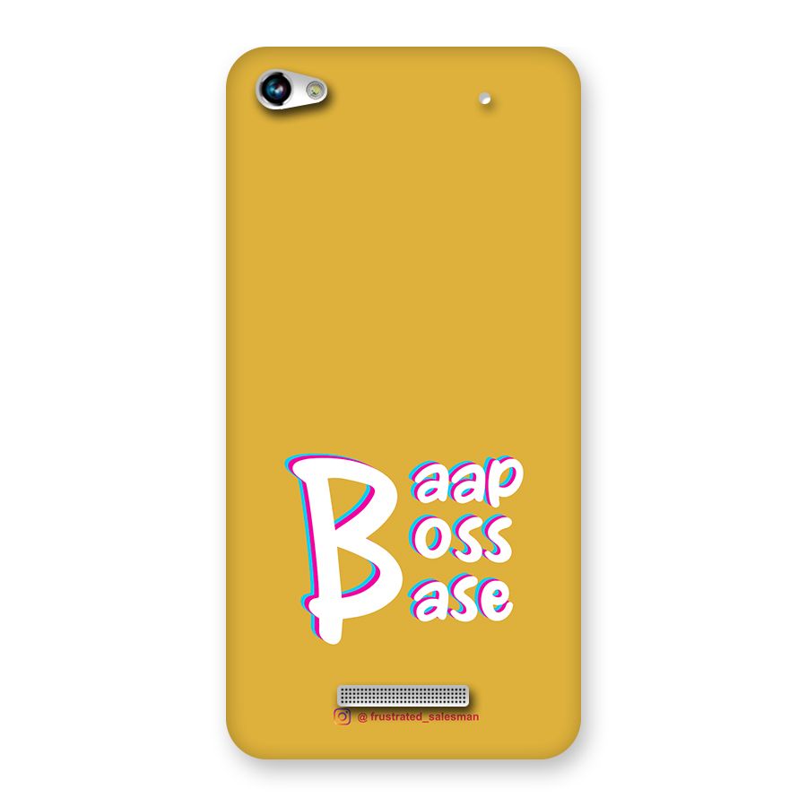 Baap Boss Base Mustard Yellow Back Case for Micromax Hue 2