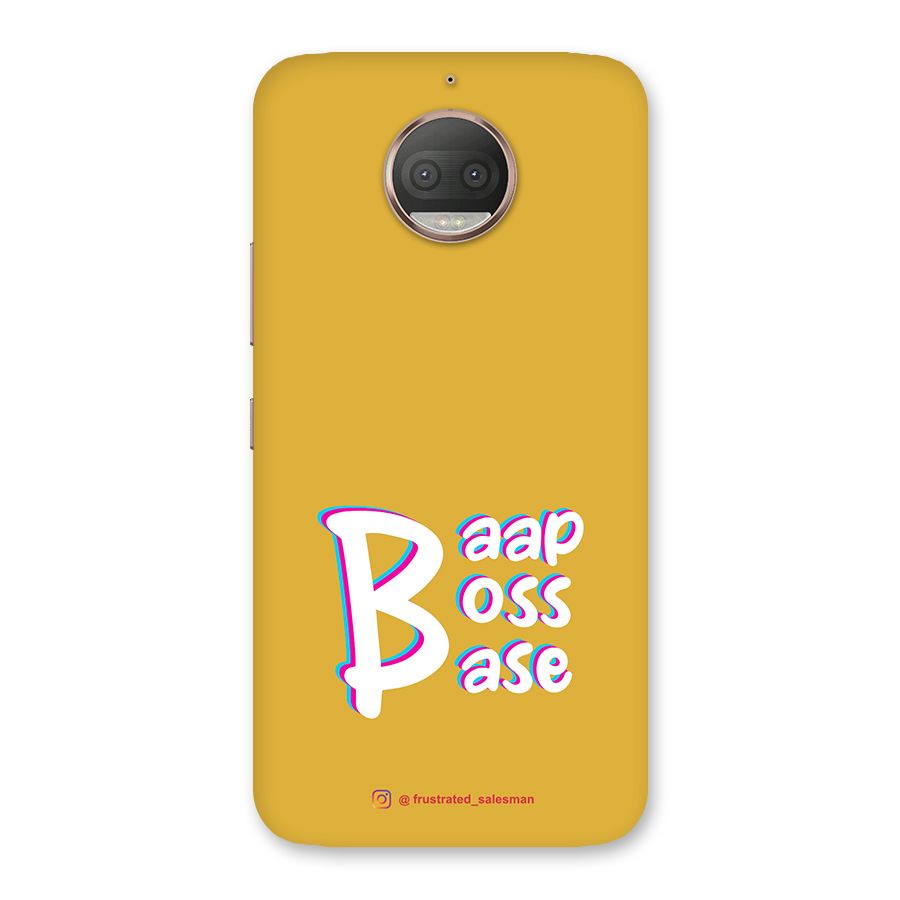 Baap Boss Base Mustard Yellow Back Case for Moto G5s Plus