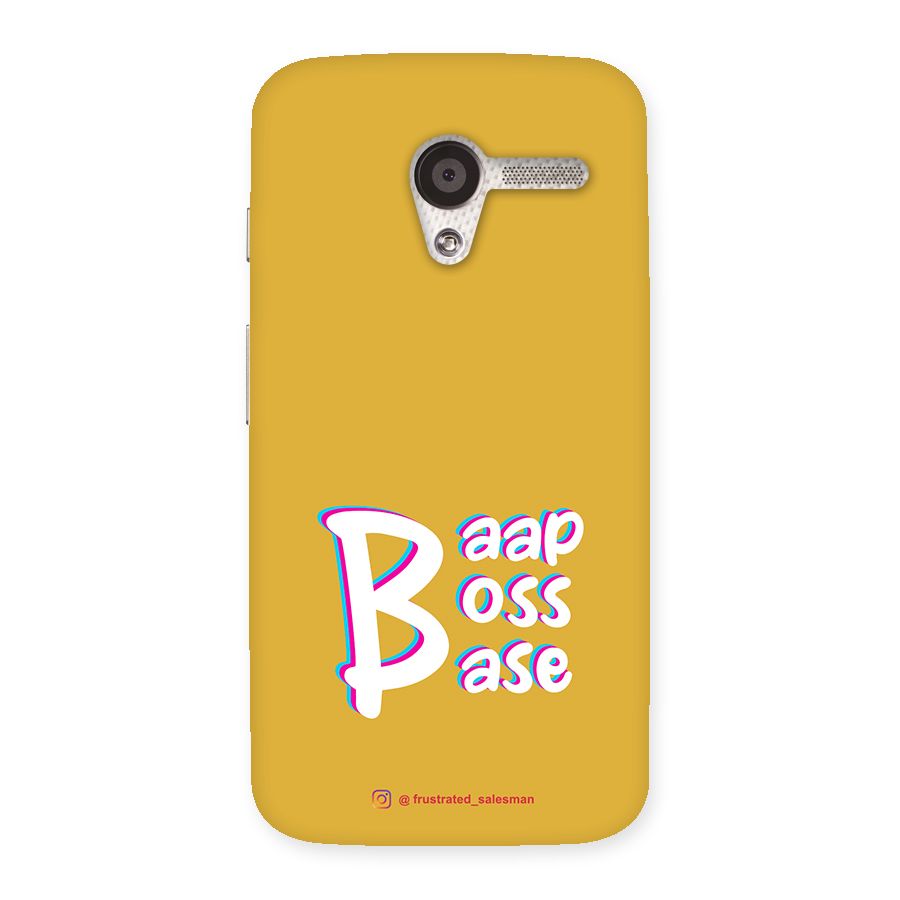 Baap Boss Base Mustard Yellow Back Case for Moto X
