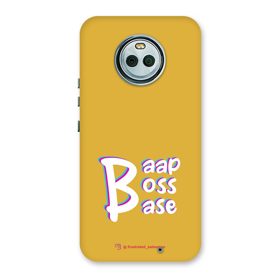 Baap Boss Base Mustard Yellow Back Case for Moto X4