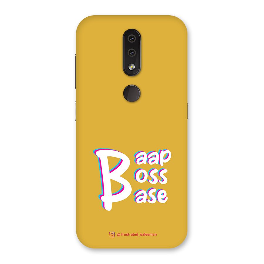Baap Boss Base Mustard Yellow Back Case for Nokia 4.2