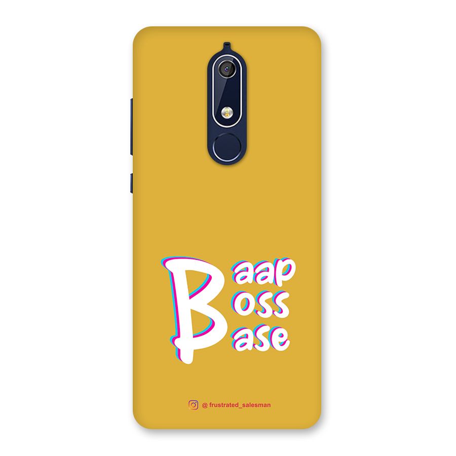 Baap Boss Base Mustard Yellow Back Case for Nokia 5.1