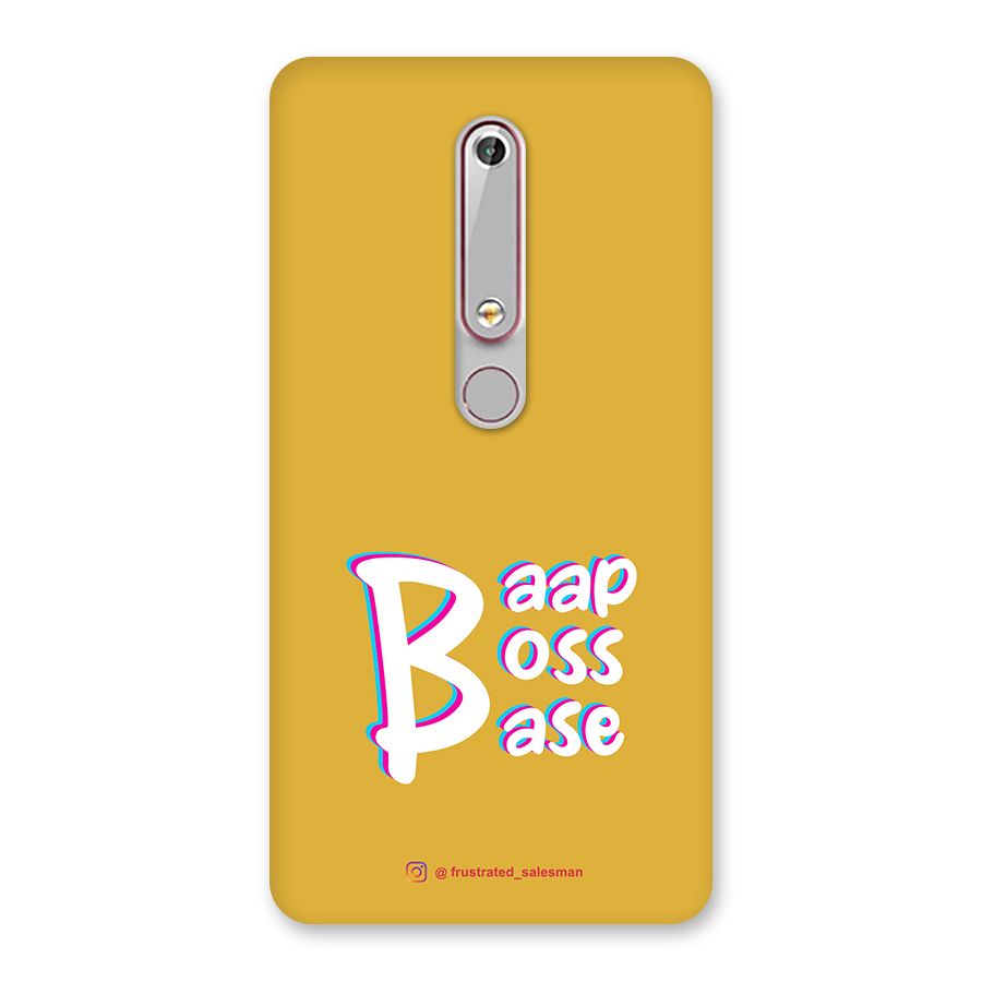 Baap Boss Base Mustard Yellow Back Case for Nokia 6.1