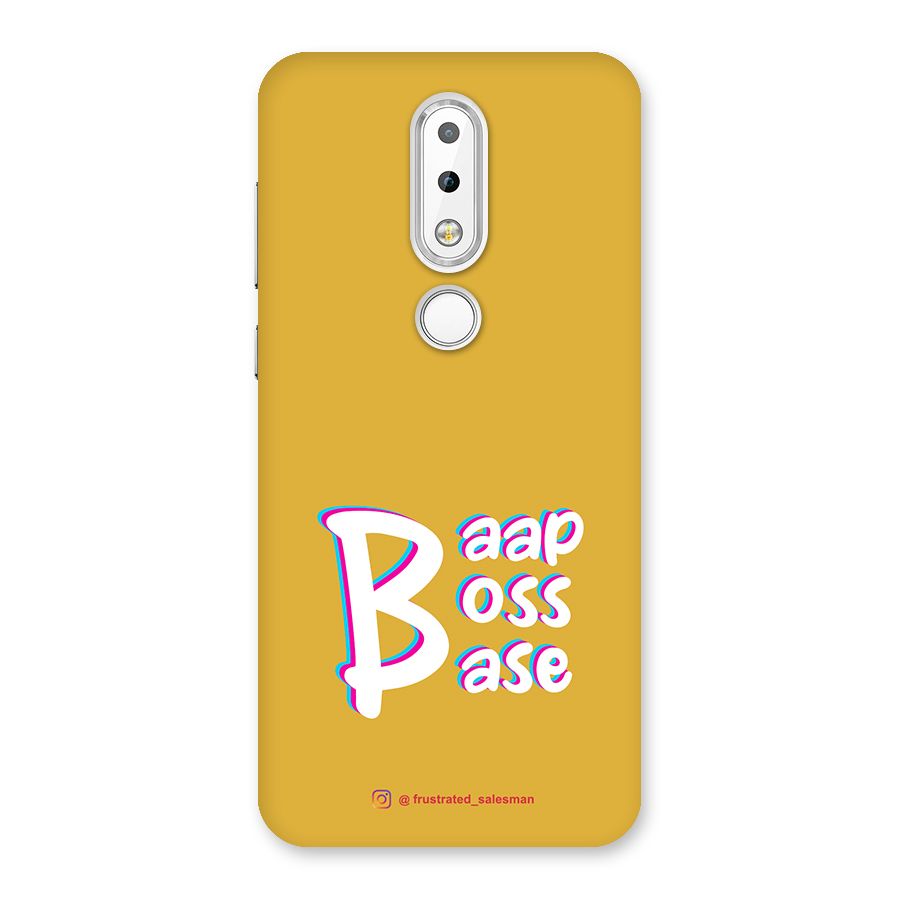 Baap Boss Base Mustard Yellow Back Case for Nokia 6.1 Plus