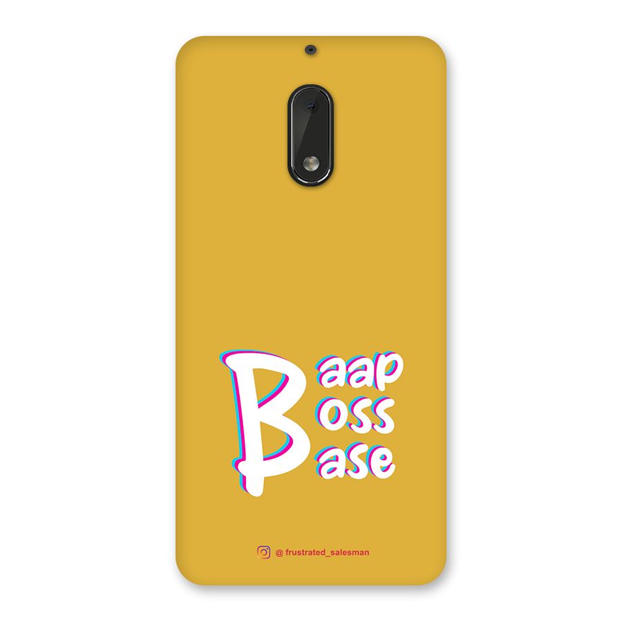 Baap Boss Base Mustard Yellow Back Case for Nokia 6