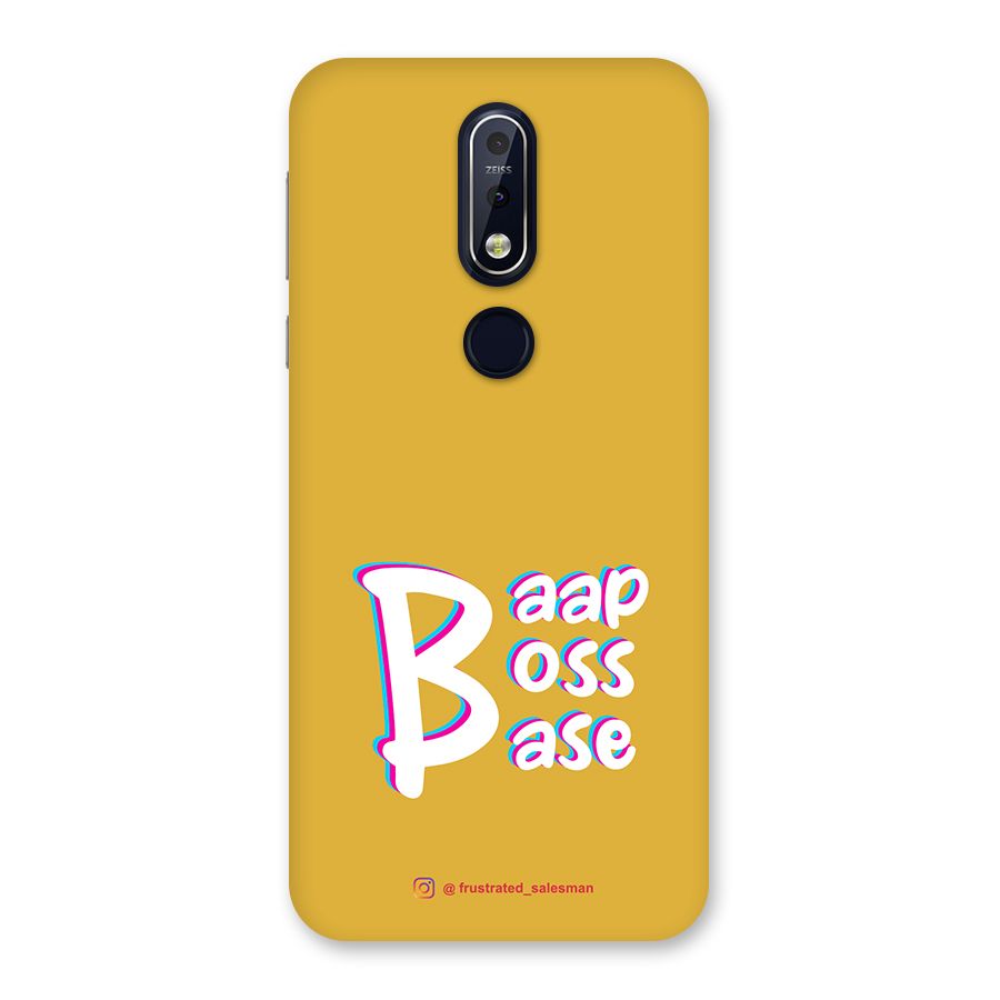 Baap Boss Base Mustard Yellow Back Case for Nokia 7.1