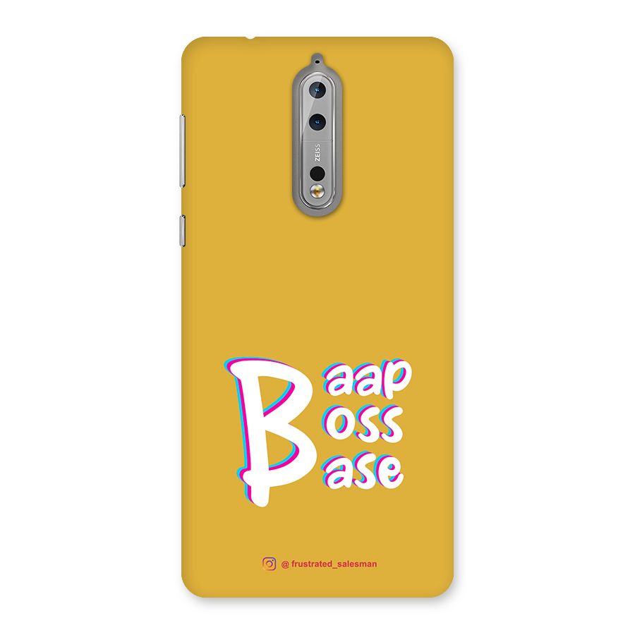 Baap Boss Base Mustard Yellow Back Case for Nokia 8