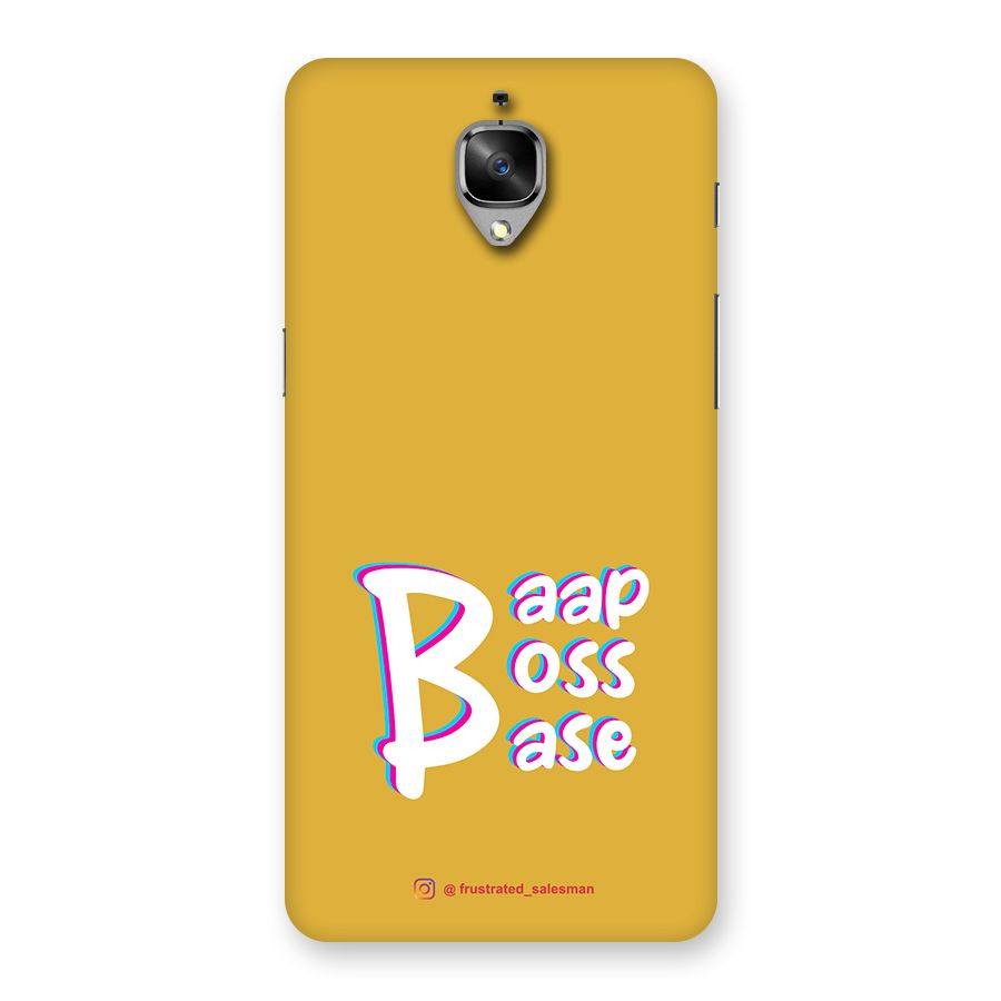 Baap Boss Base Mustard Yellow Back Case for OnePlus 3