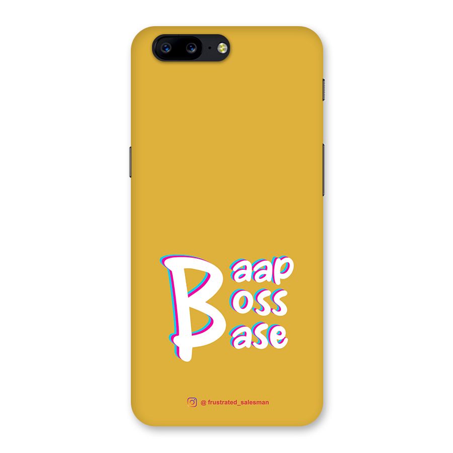 Baap Boss Base Mustard Yellow Back Case for OnePlus 5