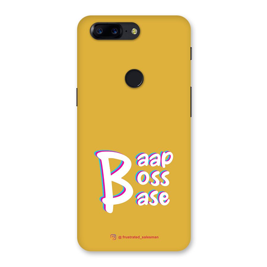 Baap Boss Base Mustard Yellow Back Case for OnePlus 5T