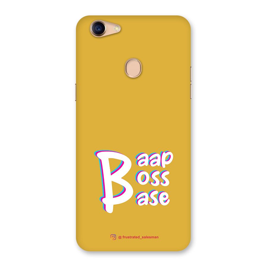 Baap Boss Base Mustard Yellow Back Case for Oppo F5 Youth