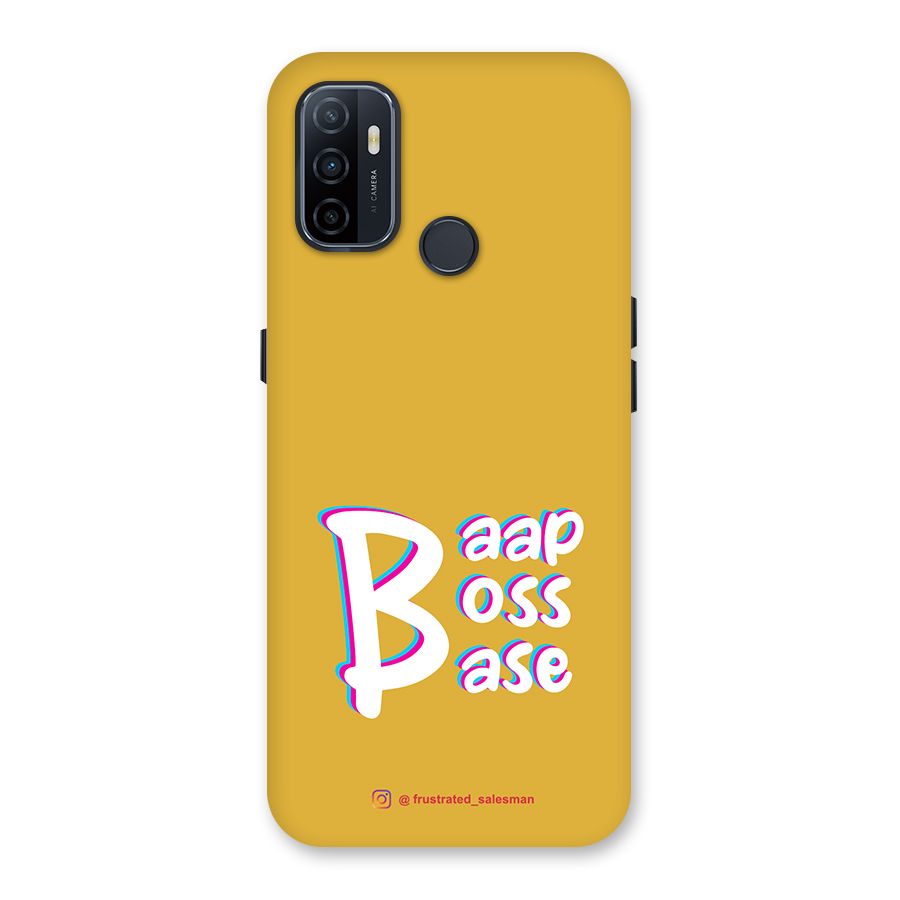 Baap Boss Base Mustard Yellow Back Case for Oppo A32