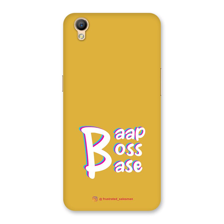 Baap Boss Base Mustard Yellow Back Case for Oppo A37