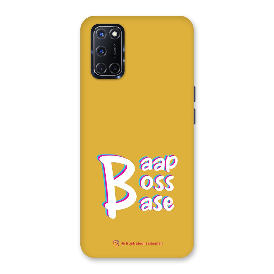 Baap Boss Base Mustard Yellow Back Case for Oppo A52